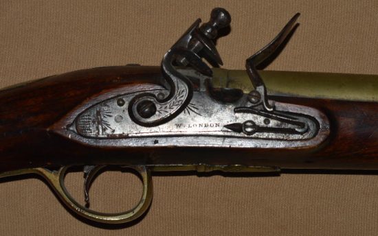 Massive Engraved British Brass Barreled Flintlock Blunderbuss