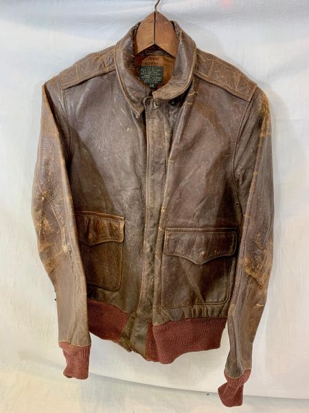 ﻿Historic Identified WWII Painted Leather A-2 Bomber Jacket Display ...