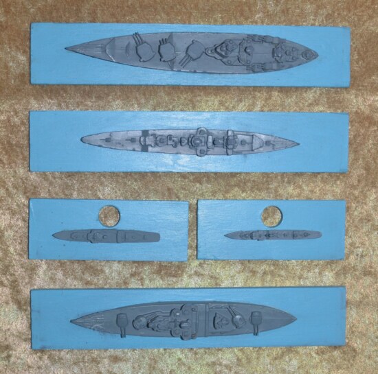 WWII British Navy Warship Identification Model Set - Image 7