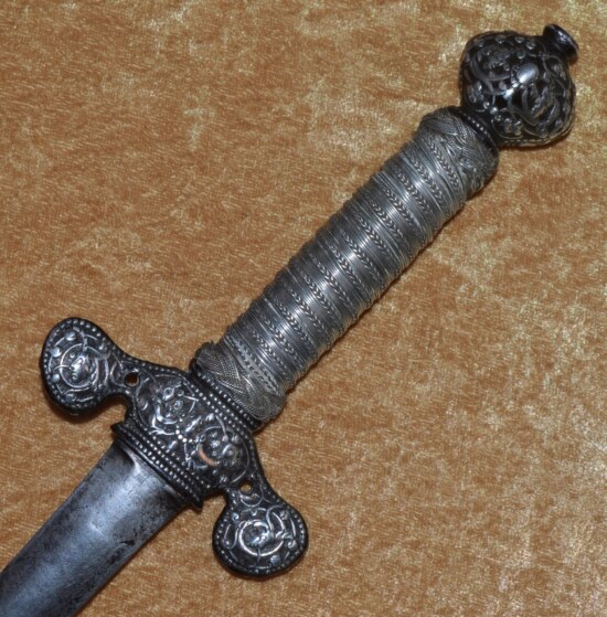 Silver Inlaid Pillow Sword, ca. 1660, Probably English - Image 2