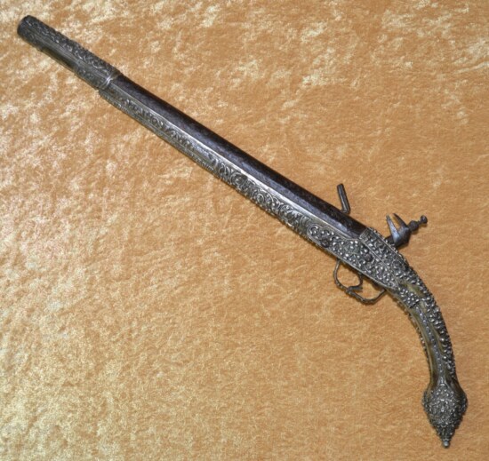 Silver-stocked Albanian Rattail Miquelet Pistol, Early 19th C - Image 2