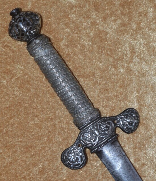 Silver Inlaid Pillow Sword, ca. 1660, Probably English